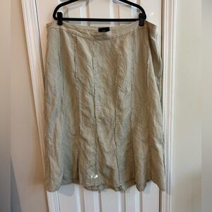 Vintage Linen Midi Skirt Size 3XL